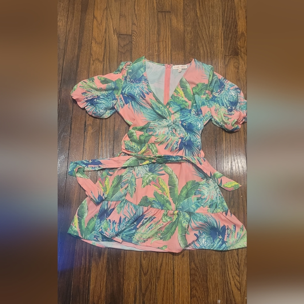 Flying Tomato Tropical Print Dress Small